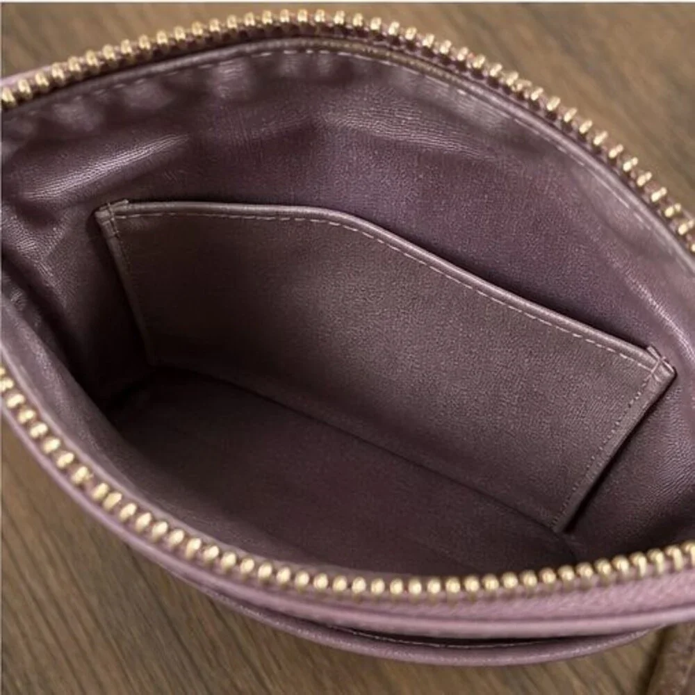 Burgundy Nylon Crossbody Bag